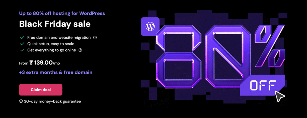 Hostinger Coupon Code November 2025 - 90% OFF +Free Domain+ Black Friday Deals!