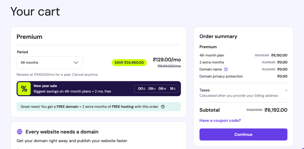 90% Hostinger Coupon Code Feb 2026 + extra 20% discount code | Free domain + 20% off code Hostinger sale
