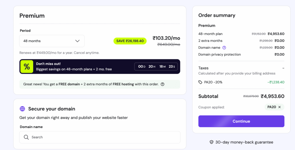 90% Hostinger Coupon Code Feb 2026 + extra 20% discount code | Free domain + 20% off code Hostinger sale